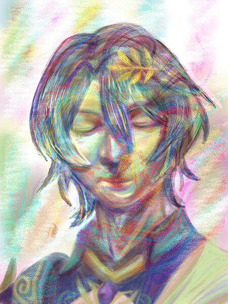 Full body + detailed background